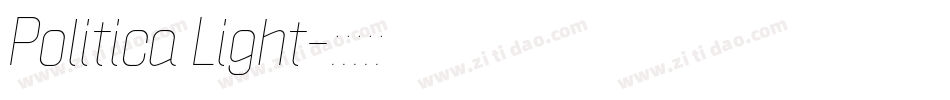 Politica Light字体转换